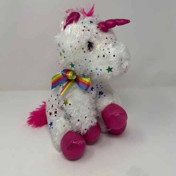 Toy Factory 10 inch Starry Unicorn, White/pink - Picture 1 of 8
